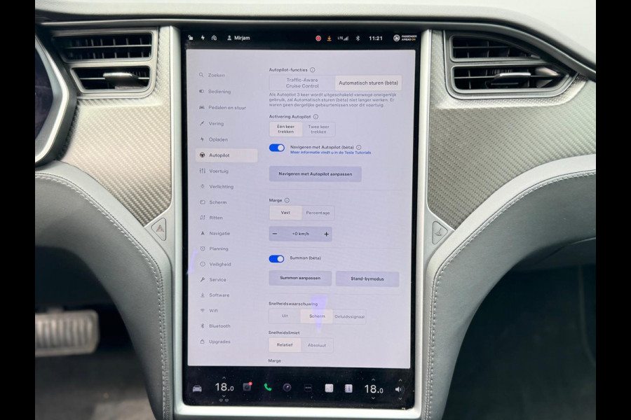 Tesla Model S 75D Base 467 pk, electrisch open panoramadak, luchtvering,leder, Nederlandse auto met nationale auto pas