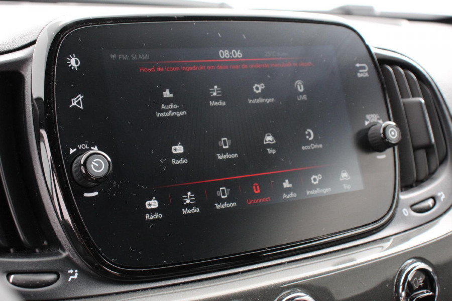 Fiat 500C 1.2 Lounge Navigatie  Apple Carplay/Android Auto  Climate Control  Cruise Control  Parkeersensoren Achter  Lichtmetalen Velgen