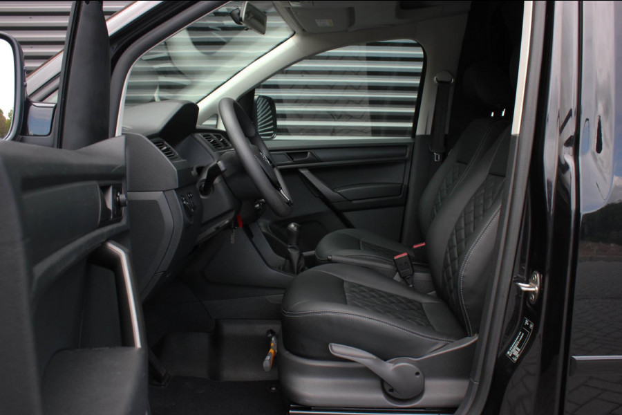 Volkswagen Caddy 2.0 TDI 185PK JB-EDITION / FULL BLACK / SCHROEFSET / LEDEREN BEKLEDING / NIEUWSTAAT / ELEK-PAKKET / AIRCO / APPLE