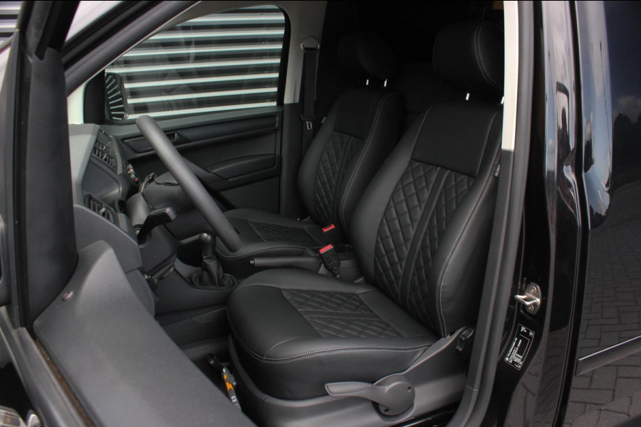 Volkswagen Caddy 2.0 TDI 185PK JB-EDITION / FULL BLACK / SCHROEFSET / LEDEREN BEKLEDING / NIEUWSTAAT / ELEK-PAKKET / AIRCO / APPLE