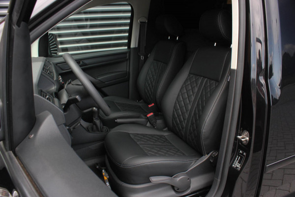 Volkswagen Caddy 2.0 TDI 185PK JB-EDITION / FULL BLACK / SCHROEFSET / LEDEREN BEKLEDING / NIEUWSTAAT / ELEK-PAKKET / AIRCO / APPLE