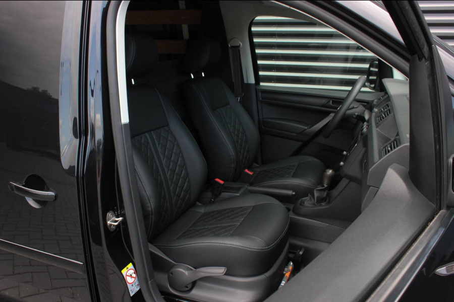 Volkswagen Caddy 2.0 TDI 185PK JB-EDITION / FULL BLACK / SCHROEFSET / LEDEREN BEKLEDING / NIEUWSTAAT / ELEK-PAKKET / AIRCO / APPLE