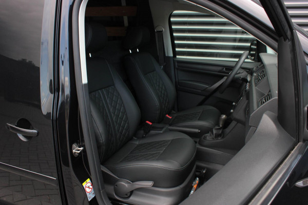 Volkswagen Caddy 2.0 TDI 185PK JB-EDITION / FULL BLACK / SCHROEFSET / LEDEREN BEKLEDING / NIEUWSTAAT / ELEK-PAKKET / AIRCO / APPLE