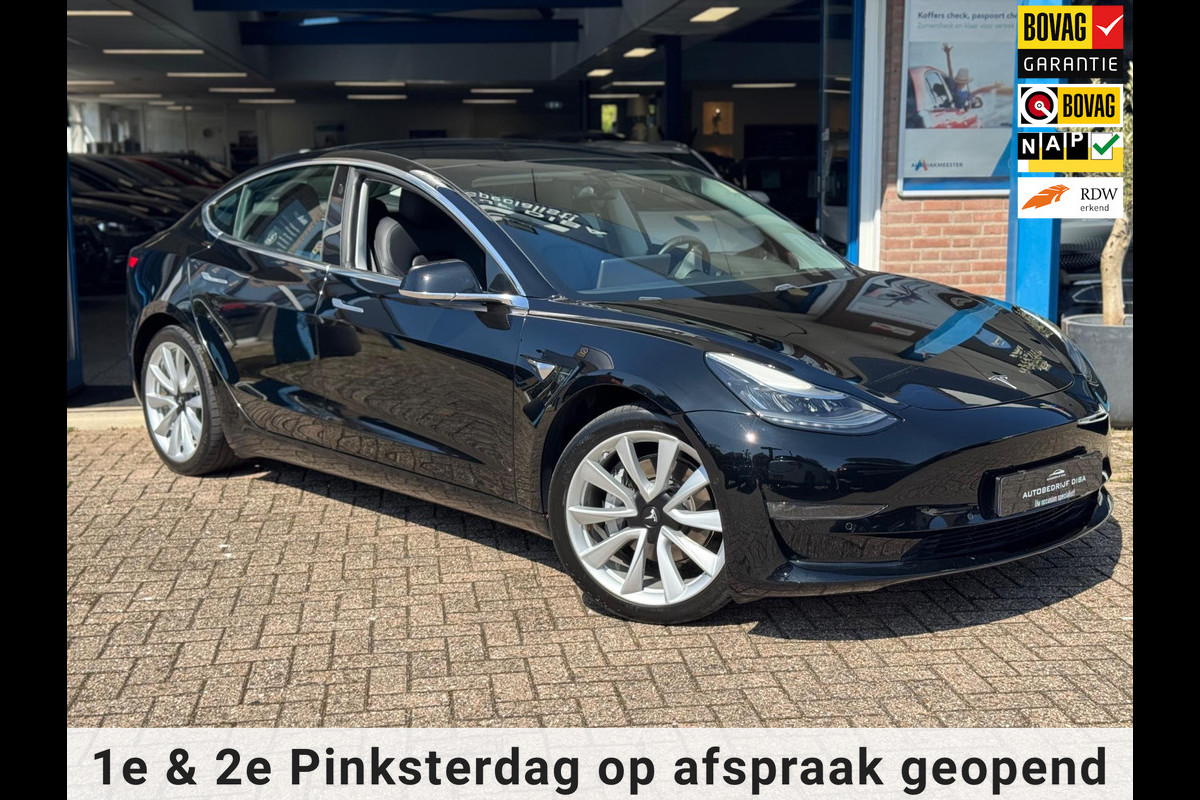 Tesla Model 3 Long Range AWD 75 kWh 2019 ZWART NAVI NAP BTW!