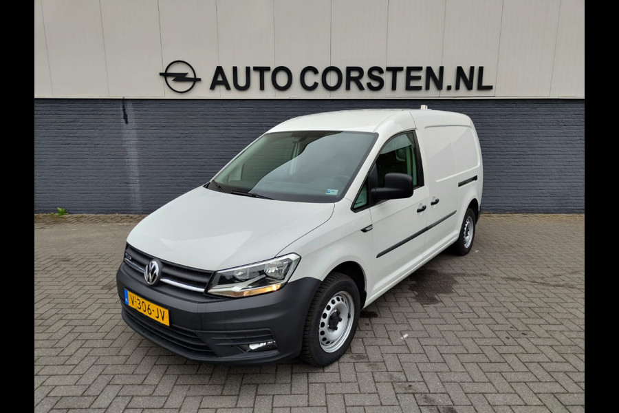 Volkswagen Caddy Maxi AUT-6 1.4 TGI CNG EcoFuel Apple Carplay Android Auto Navi Airco Verwarmbare voorruit Cruise Controle Pdc Comfortline 2X Schuifdeur Betonplex Vloer Wandbetimmering Regen-Lichtsensor Executive Plus Pakket Bluetooth Compressed Natural Gas Brandstof Euro 6 Zeer compleet, € 40.000 nieuw! !