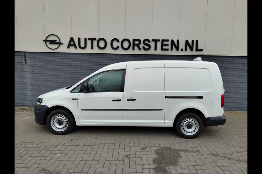 Volkswagen Caddy Maxi AUT-6 1.4 TGI CNG EcoFuel Apple Carplay Android Auto Navi Airco Verwarmbare voorruit Cruise Controle Pdc Comfortline 2X Schuifdeur Betonplex Vloer Wandbetimmering Regen-Lichtsensor Executive Plus Pakket Bluetooth Compressed Natural Gas Brandstof Euro 6 Zeer compleet, € 40.000 nieuw! !
