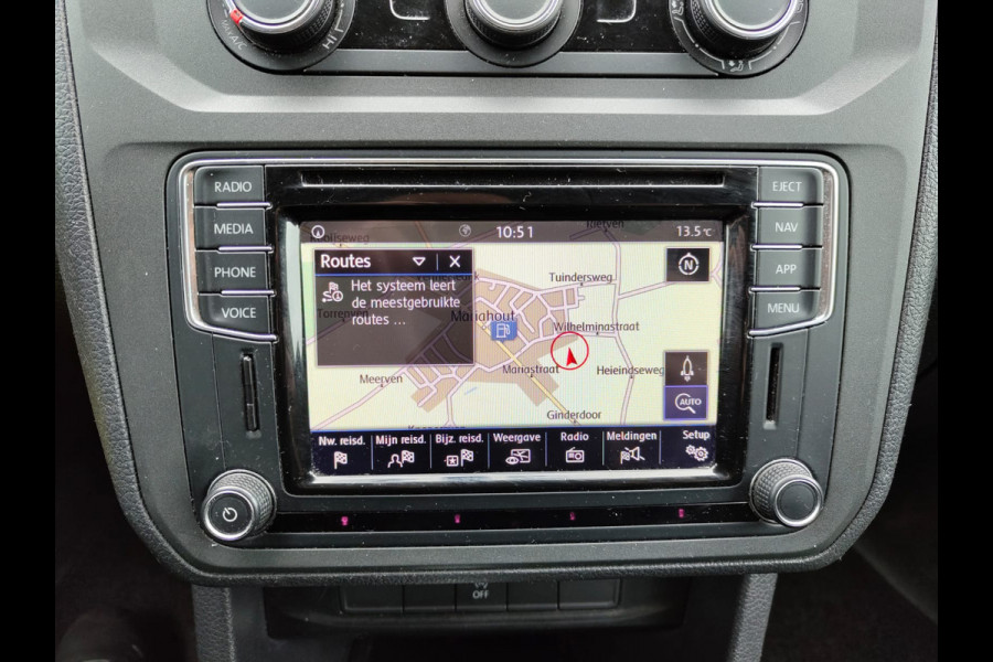 Volkswagen Caddy Maxi AUT-6 1.4 TGI CNG EcoFuel Apple Carplay Android Auto Navi Airco Verwarmbare voorruit Cruise Controle Pdc Comfortline 2X Schuifdeur Betonplex Vloer Wandbetimmering Regen-Lichtsensor Executive Plus Pakket Bluetooth Compressed Natural Gas Brandstof Euro 6 Zeer compleet, € 40.000 nieuw! !