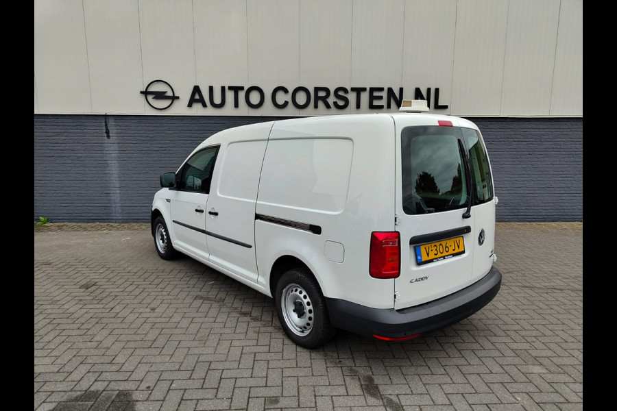 Volkswagen Caddy Maxi AUT-6 1.4 TGI CNG EcoFuel Apple Carplay Android Auto Navi Airco Verwarmbare voorruit Cruise Controle Pdc Comfortline 2X Schuifdeur Betonplex Vloer Wandbetimmering Regen-Lichtsensor Executive Plus Pakket Bluetooth Compressed Natural Gas Brandstof Euro 6 Zeer compleet, € 40.000 nieuw! !