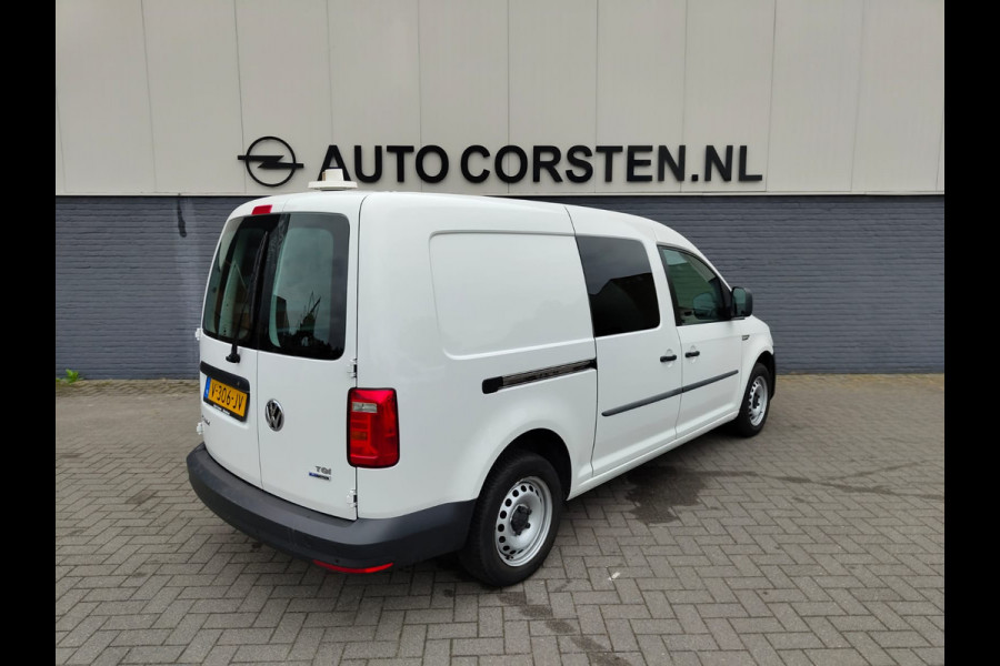 Volkswagen Caddy Maxi AUT-6 1.4 TGI CNG EcoFuel Apple Carplay Android Auto Navi Airco Verwarmbare voorruit Cruise Controle Pdc Comfortline 2X Schuifdeur Betonplex Vloer Wandbetimmering Regen-Lichtsensor Executive Plus Pakket Bluetooth Compressed Natural Gas Brandstof Euro 6 Zeer compleet, € 40.000 nieuw! !