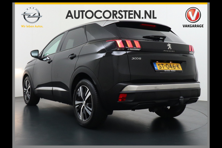 Peugeot 3008 1.6-e-thp 165PK AUT. Navi Adapt-Cruise Apple Carplay Android 18" Ecc 360°Camera Trekhaak PDC Elek.Achterklep DAB Connect Blue Pr Led Keyless Lane Departure Privacy Glas Regen-Lichtsensor Pack Drive Assist Pack City 1 Bluetooth Lmv 18" 40.000 euro nieuw Orig. NLse auto 1550kg