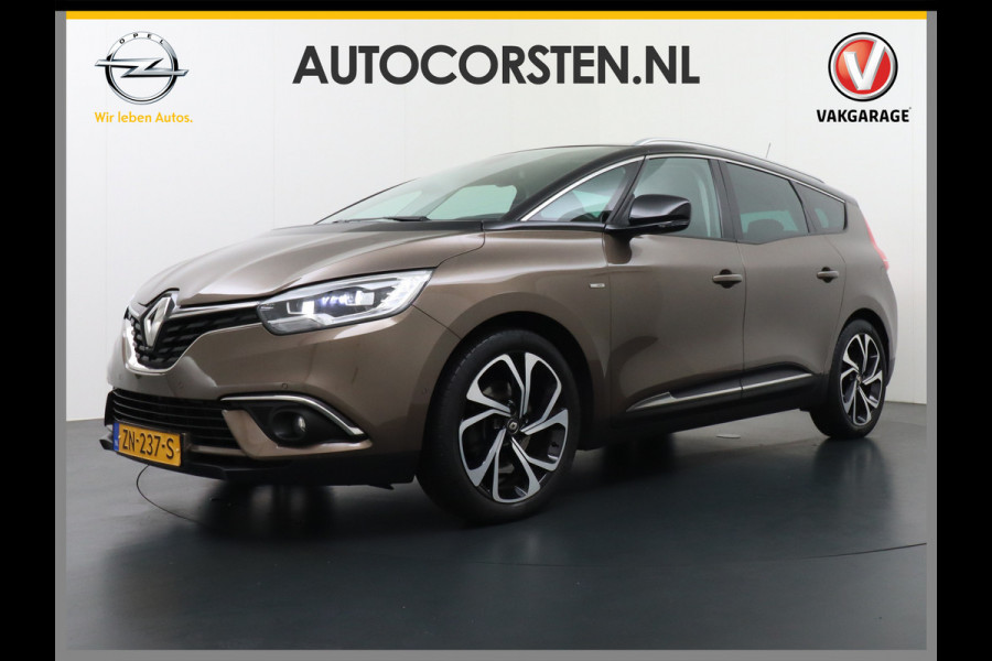 Renault Grand Scénic 1.3T 141PK 7-Pers Camera Navi PDC Bose®-Sound 20" Ecc Keyless Regen-Lichtsensor Wifi Verkeersbord detectie Led Rijbaanalarm Dodehoekwaarschuwing Aut.Grootlicht Multi-Sense Visio-Sys Easy Life Pack Volledig dealeronderhouden Orig.NLse auto