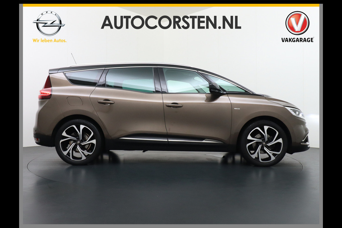 Renault Grand Scénic 1.3T 141PK 7-Pers Camera Navi PDC Bose®-Sound 20" Ecc Keyless Regen-Lichtsensor Wifi Verkeersbord detectie Led Rijbaanalarm Dodehoekwaarschuwing Aut.Grootlicht Multi-Sense Visio-Sys Easy Life Pack Volledig dealeronderhouden Orig.NLse auto
