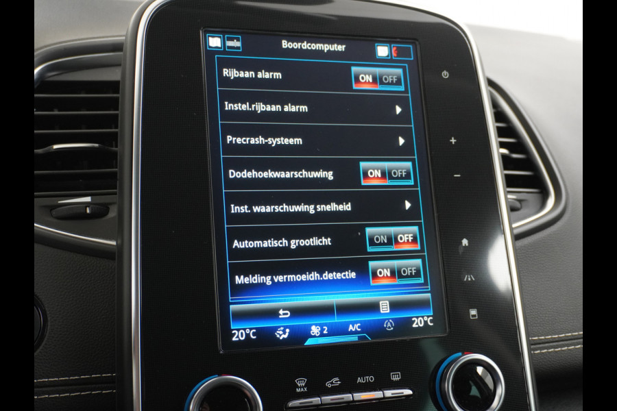 Renault Grand Scénic 1.3T 141PK 7-Pers Camera Navi PDC Bose®-Sound 20" Ecc Keyless Regen-Lichtsensor Wifi Verkeersbord detectie Led Rijbaanalarm Dodehoekwaarschuwing Aut.Grootlicht Multi-Sense Visio-Sys Easy Life Pack Volledig dealeronderhouden Orig.NLse auto