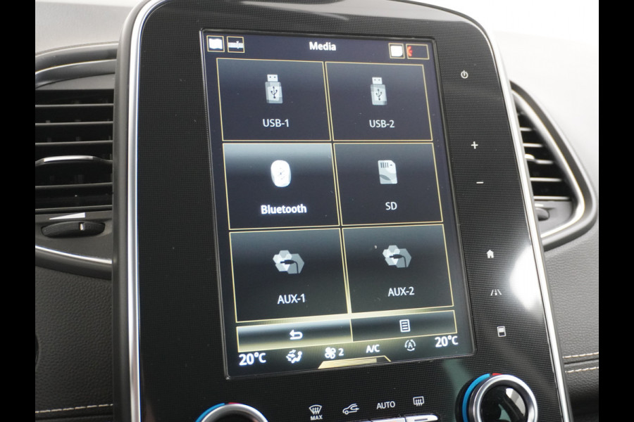 Renault Grand Scénic 1.3T 141PK 7-Pers Camera Navi PDC Bose®-Sound 20" Ecc Keyless Regen-Lichtsensor Wifi Verkeersbord detectie Led Rijbaanalarm Dodehoekwaarschuwing Aut.Grootlicht Multi-Sense Visio-Sys Easy Life Pack Volledig dealeronderhouden Orig.NLse auto