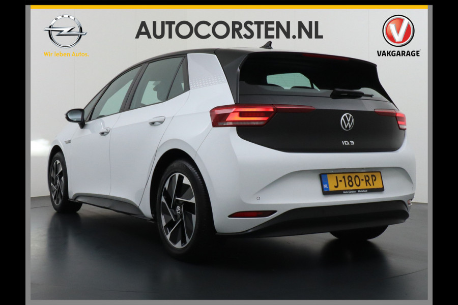 Volkswagen ID.3 58kWh 204PK First Auto-Pilot Navi Adapt.Cruise Control Pdc Apple Carplay Android Navi Ecc Led Stoel-Stuurverwarming DAB Keyless Lmv Bluetooth Regensensor Rijstrooksensor Verkeersbord detectie Mirrorlink 1e Eigenaar Grootste accu Garantie t/m 20-10-2028