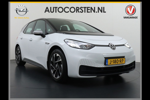 Volkswagen ID.3 58kWh 204PK First Auto-Pilot Navi Adapt.Cruise Control Pdc Apple Carplay Android Navi Ecc Led Stoel-Stuurverwarming DAB Keyless Lmv Bluetooth Regensensor Rijstrooksensor Verkeersbord detectie Mirrorlink 1e Eigenaar Grootste accu Garantie t/m 20-10-2028
