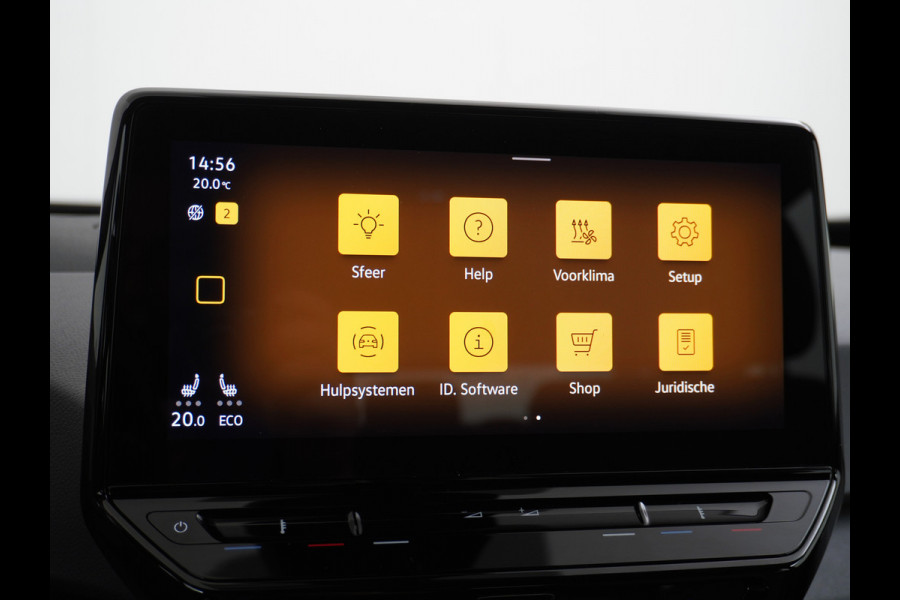 Volkswagen ID.3 58kWh 204PK First Auto-Pilot Navi Adapt.Cruise Control Pdc Apple Carplay Android Navi Ecc Led Stoel-Stuurverwarming DAB Keyless Lmv Bluetooth Regensensor Rijstrooksensor Verkeersbord detectie Mirrorlink 1e Eigenaar Grootste accu Garantie t/m 20-10-2028