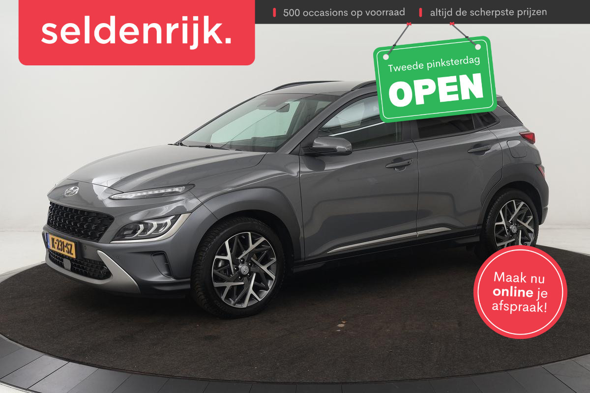 Hyundai Kona 1.6 GDI HEV Premium | Head-Up | Stoelventilatie | Leder | Adaptive cruise | Camera | Full LED | Navigatie | Stuurverwarming Hyundai Kona 1.6 GDI HEV Premium | Head-Up | Stoelventilatie | Leder | Adaptive cruise | Camera | Full LED | Navigatie | Stuurverwarming