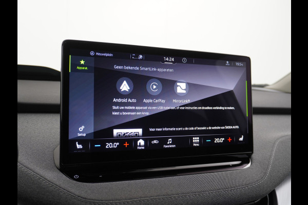 Škoda ENYAQ iV 80 Trekhaak Panodak Auto-Pilot Head-Up Display Apple Carplay Android Auto Adap.Cruise DAB Elek.Stoel+Memory+Verwarmd Navi Led-Ma Dynamic ChassisControl Climate Pack 2 Infotaiment Plus Klimaat Plus Family Comfort Pack Assistentie Keyless LMV 20" Grote Accu! 1e Eigenaar 1.000KG Trekgewicht! Zeer Compleet € 56.000 nieuw Grootste Aktieradius/accu pakket.