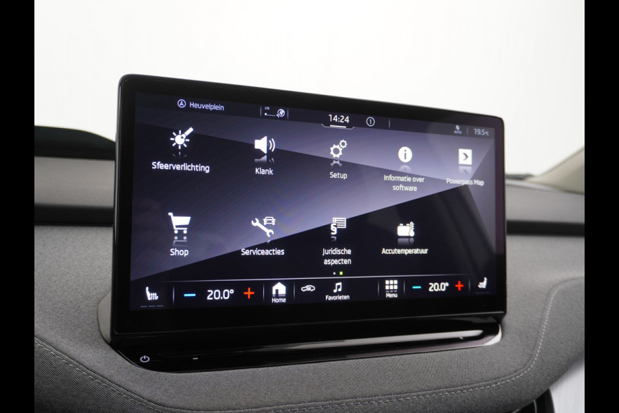 Škoda ENYAQ iV 80 Trekhaak Panodak Auto-Pilot Head-Up Display Apple Carplay Android Auto Adap.Cruise DAB Elek.Stoel+Memory+Verwarmd Navi Led-Ma Dynamic ChassisControl Climate Pack 2 Infotaiment Plus Klimaat Plus Family Comfort Pack Assistentie Keyless LMV 20" Grote Accu! 1e Eigenaar 1.000KG Trekgewicht! Zeer Compleet € 56.000 nieuw Grootste Aktieradius/accu pakket.