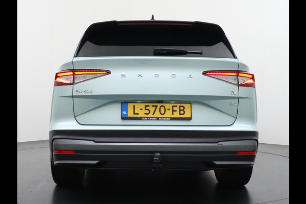 Škoda ENYAQ iV 80 Trekhaak Panodak Auto-Pilot Head-Up Display Apple Carplay Android Auto Adap.Cruise DAB Elek.Stoel+Memory+Verwarmd Navi Led-Ma Dynamic ChassisControl Climate Pack 2 Infotaiment Plus Klimaat Plus Family Comfort Pack Assistentie Keyless LMV 20" Grote Accu! 1e Eigenaar 1.000KG Trekgewicht! Zeer Compleet € 56.000 nieuw Grootste Aktieradius/accu pakket.