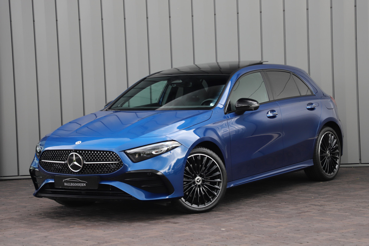 Mercedes-Benz A-Klasse 250e AMG Aut8 | 218PK | Pano | Head-up | Burmester | Memory | Sfeerverlichting | Multibeam | ACC | Stuurwielverwarming | Trekhaa