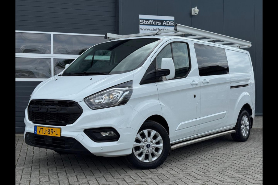 Ford Transit Custom 2.0 TDCI 130pk L2H1 Limited DC 5P | Navi | Camera | Leder | Trekhaak | Raptor Grill | CarPlay | Dubbel Cabine