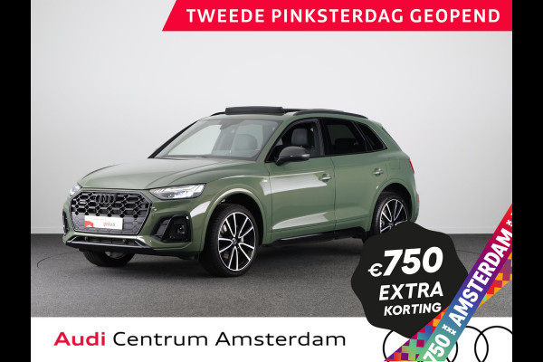 Audi Q5 55 TFSI e S edition 367 pk S-tronic | Navigatie | Panoramadak | Elektr. trekhaak | Parkeersensoren | Achteruitrijcamera | Stoelverwarming | S-Line |