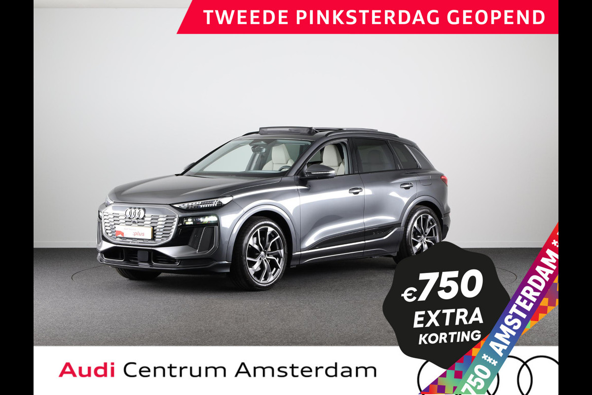 Audi Q6 e-tron Advanced edition performance 100 kWh 306pk Panoramadak | Lederen bekleding | Pack tech Pro | Stoelventilatie Audi Q6 e-tron Advanced edition performance 100 kWh 306pk Panoramadak | Lederen bekleding | Pack tech Pro | Stoelventilatie