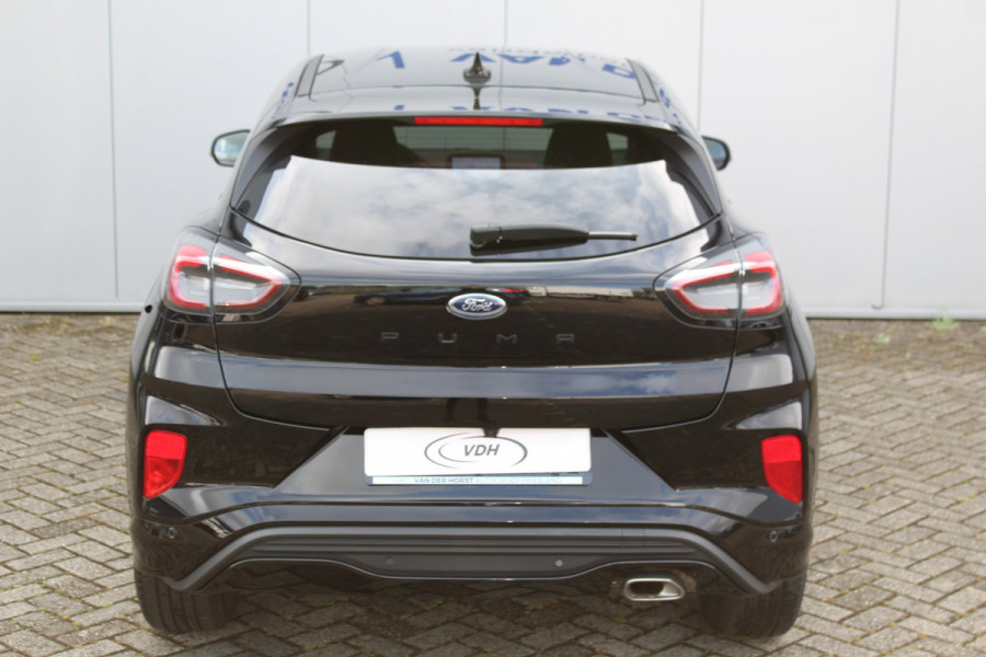 Ford Puma 1.0-155pk EcoBoost Hybrid ST-Line X. Luxe Ford Puma, slechts 9.100km ! Autm. airco, navigatie, telefoonvoorb., adaptieve cruise cntrl, LM wielen, stoel-, stuur- en voorraamverw., side- en lane assist, LED verlichting, camera, parkeersensoren v+a etc.