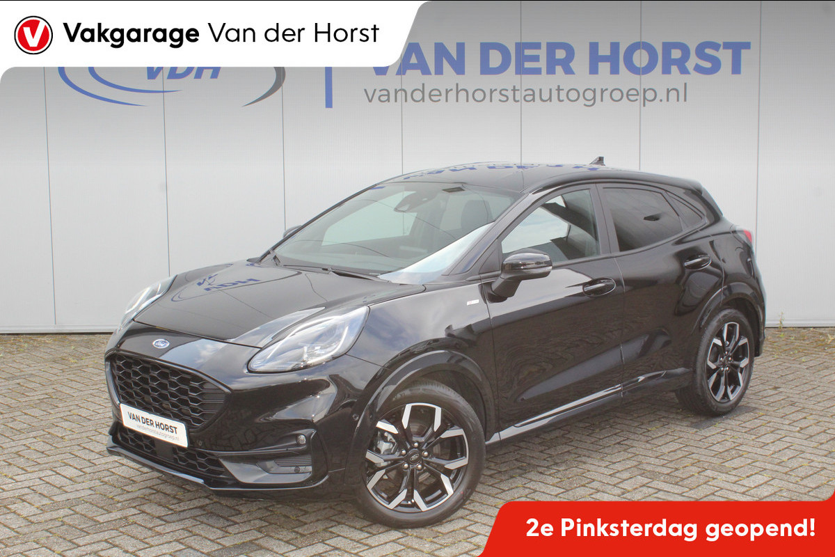 Ford Puma 1.0-155pk EcoBoost Hybrid ST-Line X. Luxe Ford Puma, slechts 9.100km ! Autm. airco, navigatie, telefoonvoorb., adaptieve cruise cntrl, LM wielen, stoel-, stuur- en voorraamverw., side- en lane assist, LED verlichting, camera, parkeersensoren v+a etc. Ford Puma 1.0-155pk EcoBoost Hybrid ST-Line X. Luxe Ford Puma, slechts 9.100km ! Autm. airco, navigatie, telefoonvoorb., adaptieve cruise cntrl, LM wielen, stoel-, stuur- en voorraamverw., side- en lane assist, LED verlichting, camera, parkeersensoren v+a etc.