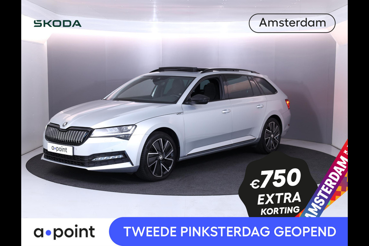 Škoda Superb Combi 1.4 TSI iV Sportline Business 218 pk | Verlengde garantie | Navigatie | Panoramadak | Parkeersensoren | Achteruitrijcamera | Stoelverwarming v/a | Škoda Superb Combi 1.4 TSI iV Sportline Business 218 pk | Verlengde garantie | Navigatie | Panoramadak | Parkeersensoren | Achteruitrijcamera | Stoelverwarming v/a |