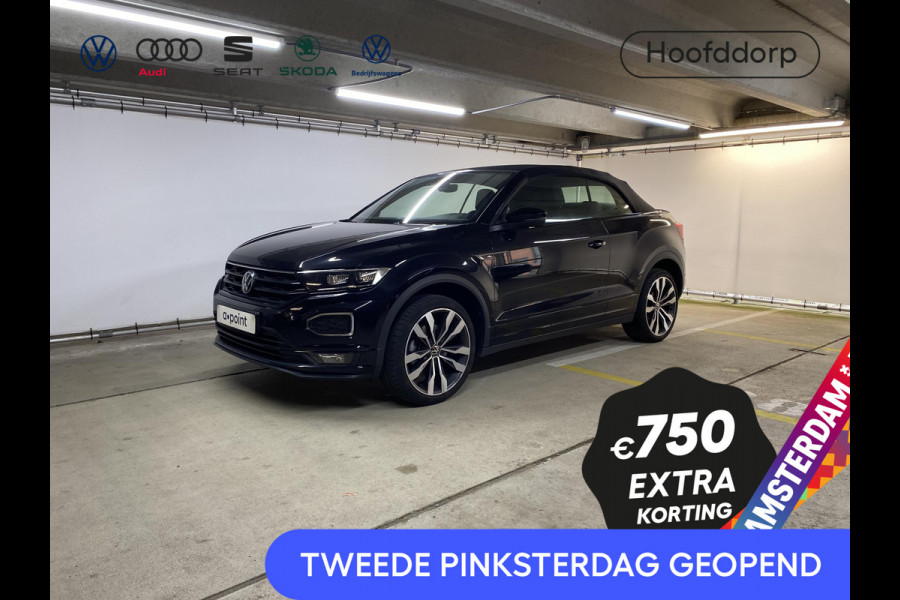Volkswagen T-Roc Cabrio 1.5 TSI R-Line 150 pk Automaat (DSG) | Navigatie | Trekhaak (afneembaar) | Parkeersensoren (Park assist) | Achteruitrijcamera | Lederen bekleding | Black Style pakket | R-Line |