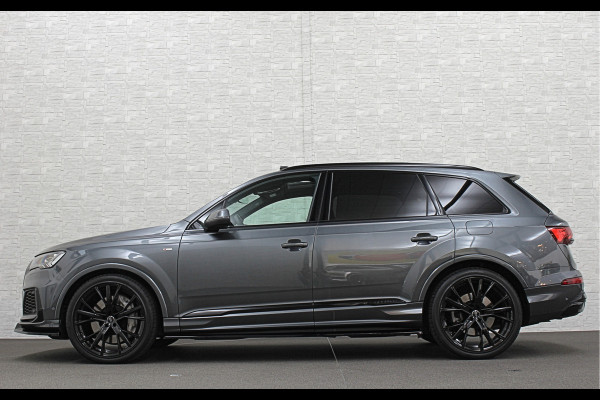 Audi Q7 55 TFSI e 381PK S-Line | RS-Stoelen | 360 Camera | ACC | Panorama | Laser-LED | Soft-Close | Luchtvering | Ambiente Led | Stuur verwarming | Memory | Zonneschermen | Black optic | Bovag garantie.