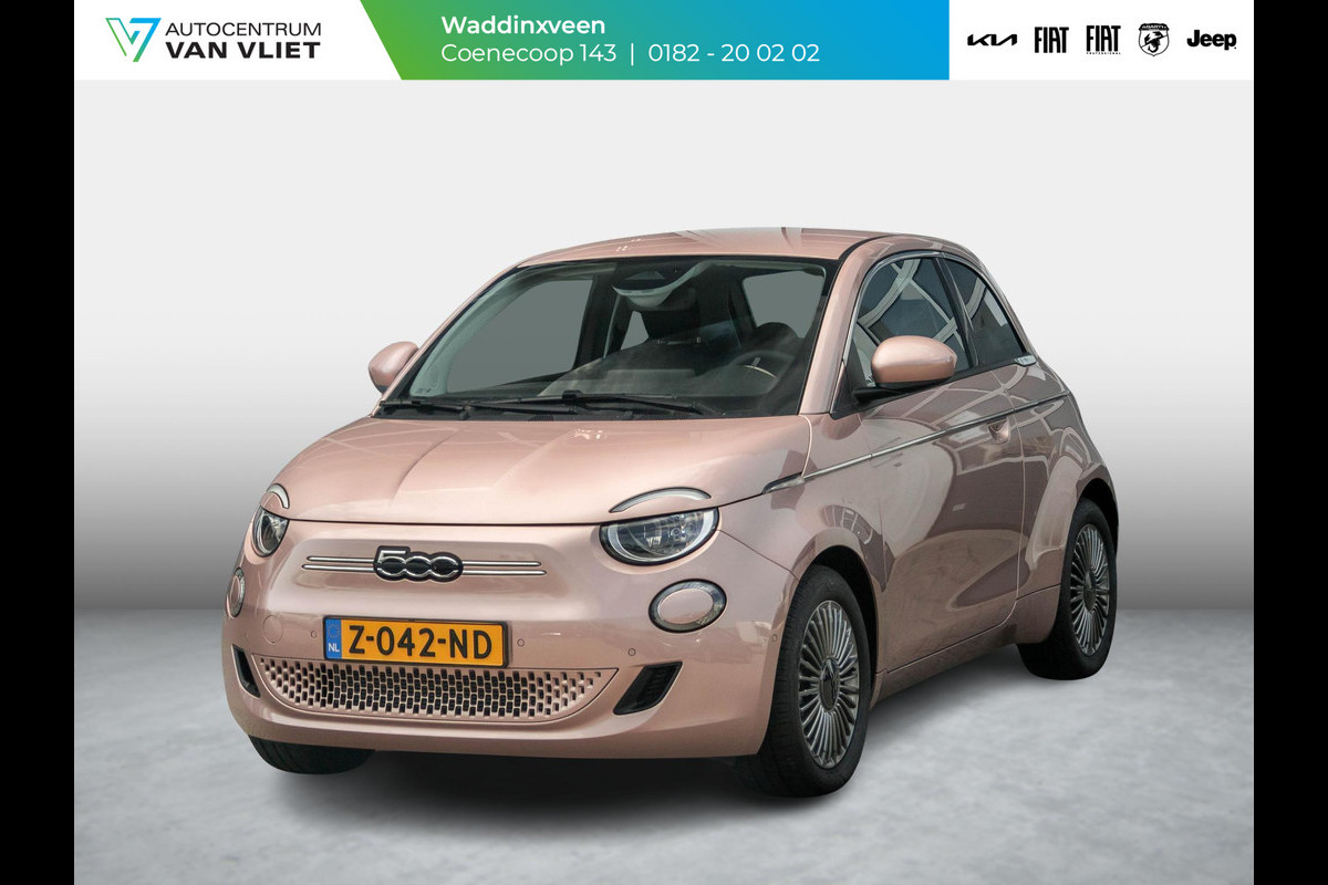 Fiat 500E 42 kWh | Clima | Cruise | Pack Winter | BSM | 16" | LED | Apple Carplay Fiat 500E 42 kWh | Clima | Cruise | Pack Winter | BSM | 16" | LED | Apple Carplay
