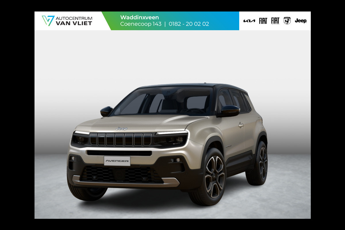 Jeep Avenger Summit 54 kWh | Schuif/Kanteldak | Leder&Winter Pack | Stone Grey Jeep Avenger Summit 54 kWh | Schuif/Kanteldak | Leder&Winter Pack | Stone Grey