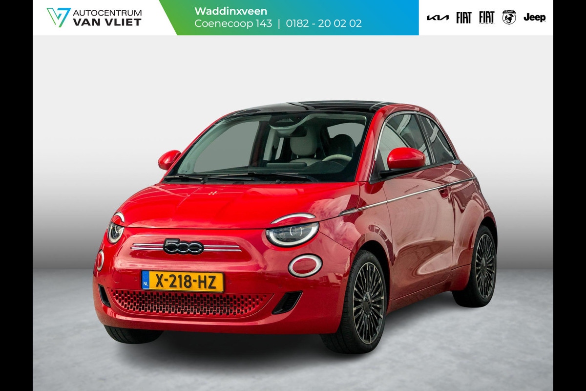 Fiat 500E 3+1 La Prima 42 kWh | Clima | Cruise | Leder | 17" | Priv Glass | Winter Pack | JBL Sound | BSM | Apple Carplay Fiat 500E 3+1 La Prima 42 kWh | Clima | Cruise | Leder | 17" | Priv Glass | Winter Pack | JBL Sound | BSM | Apple Carplay