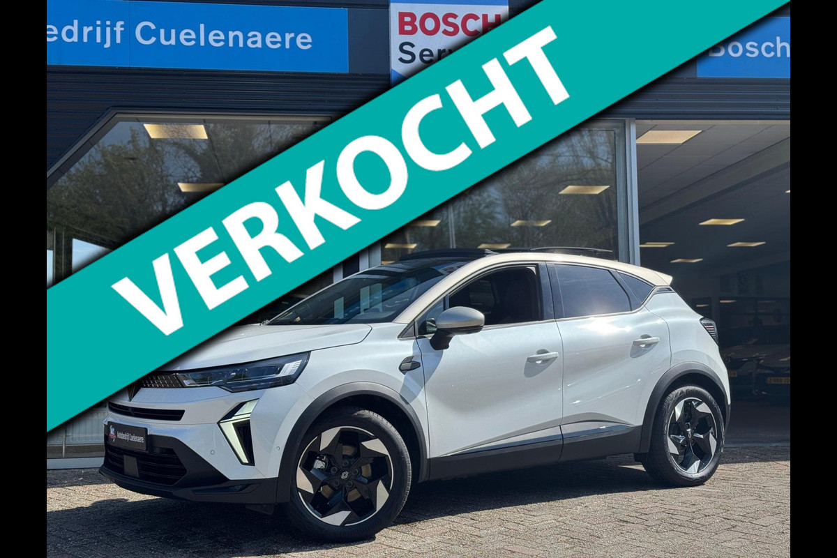 Renault Captur 1.6 E-Tech full hybrid 145 techno Pano / Harman/Kardon Sound / 360 Camera / stoel, stuur & voorruit verw. /Full opt Renault Captur 1.6 E-Tech full hybrid 145 techno Pano / Harman/Kardon Sound / 360 Camera / stoel, stuur & voorruit verw. /Full opt