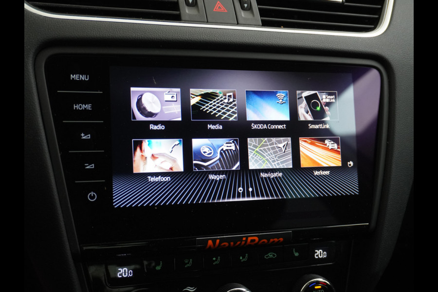 Škoda Octavia Combi 1.5T-150PK AUT-7 Navi Apple Carplay Android 17" Ecc Stoelverwarming Voorruitverwarming DAB PDC Business Edition Plus Keyless Regen-Lichtsensor Bluetooth Led Wifi Greentech 1500kg trekgewicht EURO6