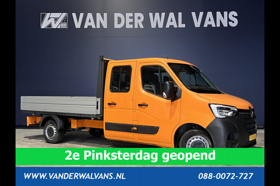 Renault Master 2.3 dCi 135 pk RIJKLAAR Pick up Open laadbak Dubbele cabine Euro6 Airco | 7-Zits | 2500kg Trekhaak Bluetooth-telefoonvoorbereiding