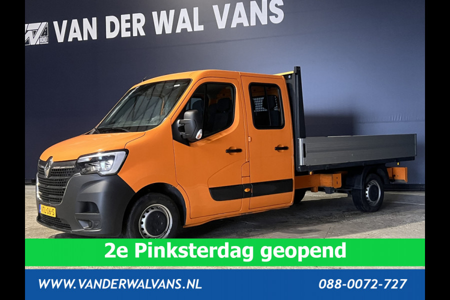 Renault Master 2.3 dCi 135 pk RIJKLAAR Pick up Open laadbak Dubbele cabine Euro6 Airco | 7-Zits | 2500kg Trekhaak Bluetooth-telefoonvoorbereiding