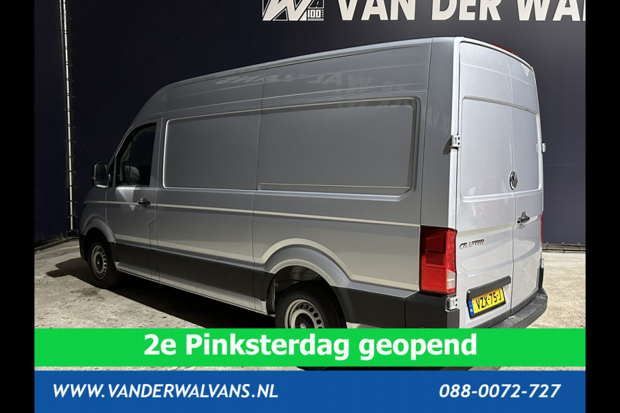 Volkswagen Crafter 2.0 TDI 140 pk L3H3 L2H2 Euro6 # Airco | 3000kg Trekvermogen | Cruisecontrol | Parkeersensoren Bijrijdersbank, verwarmde voorruit, multimedia voorbereiding, zilver