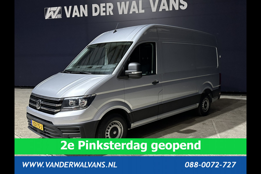 Volkswagen Crafter 2.0 TDI 140 pk L3H3 L2H2 Euro6 # Airco | 3000kg Trekvermogen | Cruisecontrol | Parkeersensoren Bijrijdersbank, verwarmde voorruit, multimedia voorbereiding, zilver