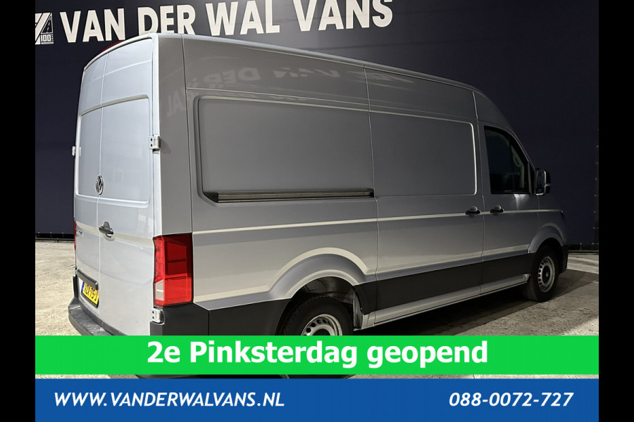 Volkswagen Crafter 2.0 TDI 140 pk L3H3 L2H2 Euro6 # Airco | 3000kg Trekvermogen | Cruisecontrol | Parkeersensoren Bijrijdersbank, verwarmde voorruit, multimedia voorbereiding, zilver