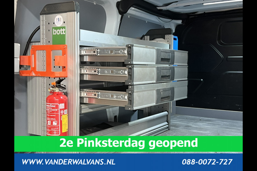 Ford Transit Custom 2.0 TDCI L1H1 inrichting Euro6 Airco | Camera | LED | 2500kg Trekhaak | Omvormer, Cruisecontrol, Parkeersensoren, Android auto, bijrijdersbank, verwarmde voorruit
