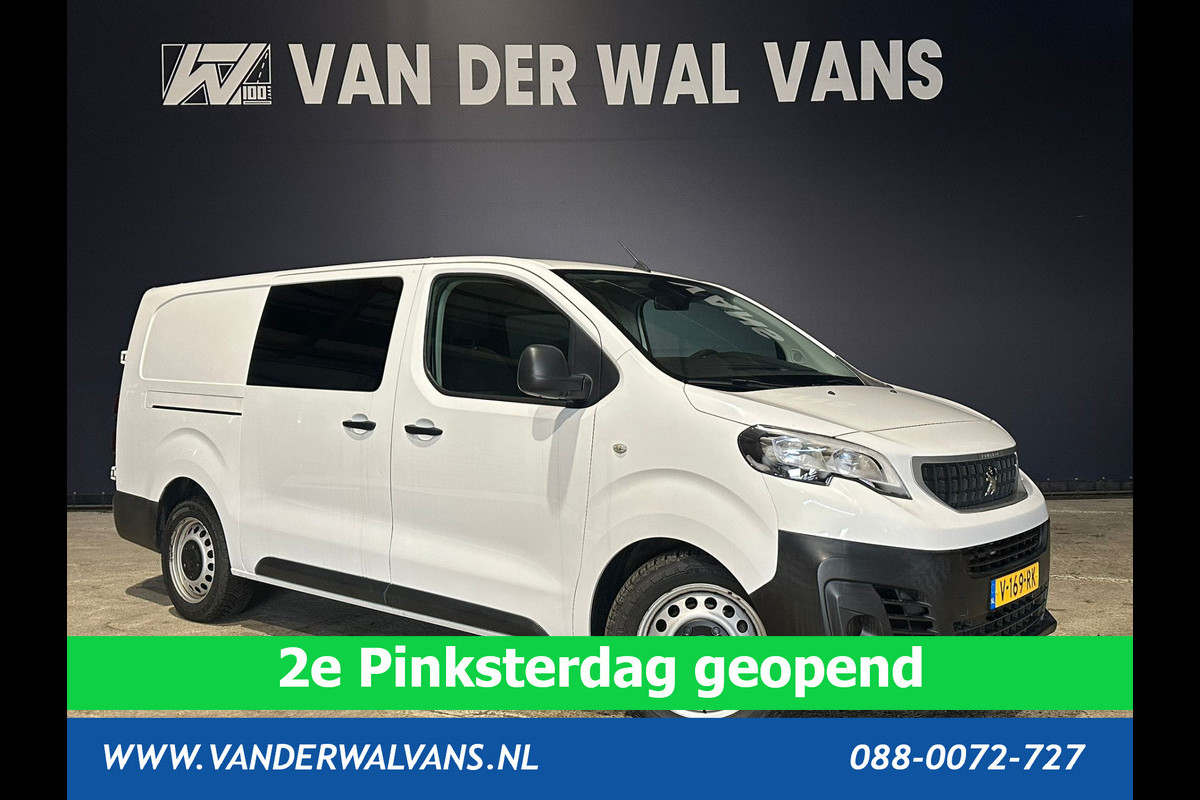 Peugeot Expert 2.0 BlueHDI 123pk L3H1 Dubbele Cabine Euro6 Airco | 2x zijdeur | 2500kg Trekhaak | 5-Zits Cruisecontrol, Parkeersensoren