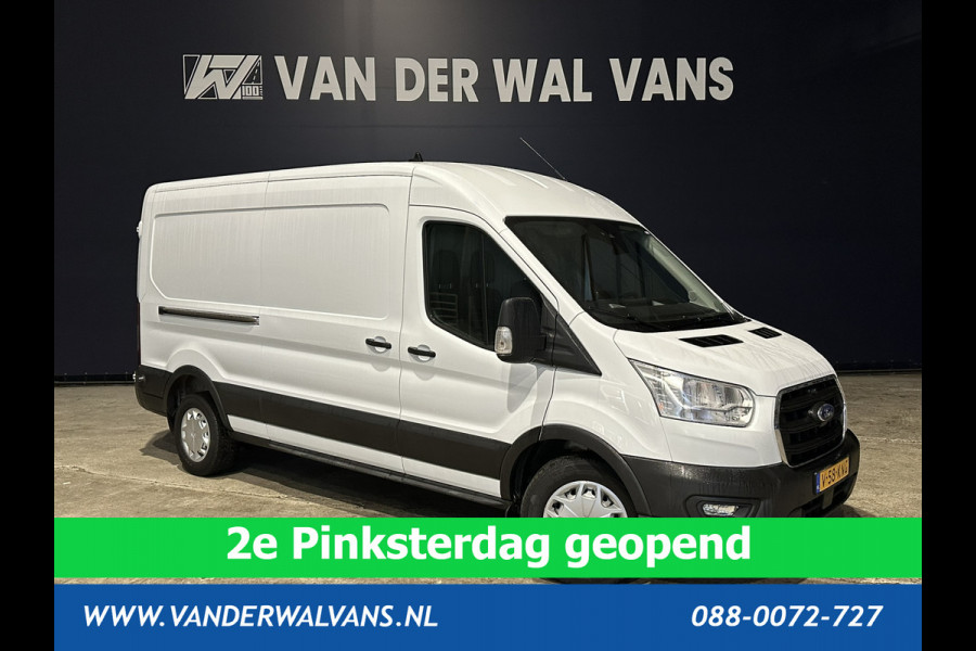 Ford Transit 2.0 TDCI 131pk L3H2 Euro6 Airco | Camera | Navigatie | Apple Carplay | Cruisecontrol Stoelverwarming, Verwarmde voorruit, Parkeersensoren, Bijrijdersbank, 2500kg trekvermogen