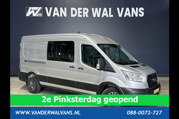 Ford Transit 2.0 TDCI 131pk L3H2 Dubbele Cabine Euro6 Airco | 6-Zits | 2500kg Trekhaak | Cruisecontrol Parkeersensoren, Verwarmde voorruit