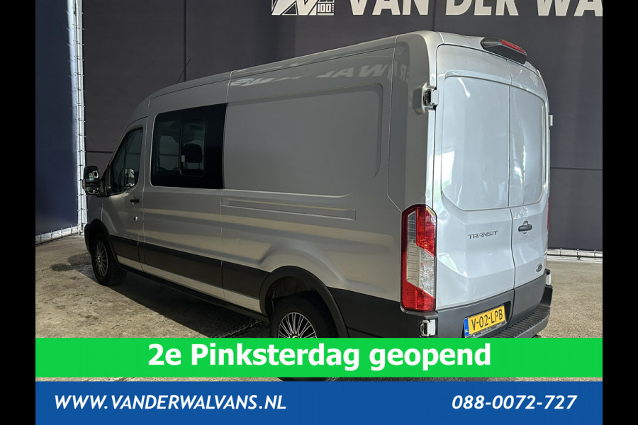 Ford Transit 2.0 TDCI 131pk L3H2 Dubbele Cabine Euro6 Airco | 6-Zits | 2500kg Trekhaak | Cruisecontrol Parkeersensoren, Verwarmde voorruit