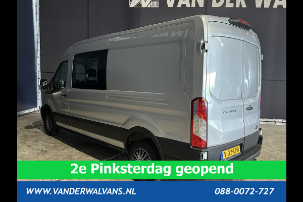 Ford Transit 2.0 TDCI 131pk L3H2 Dubbele Cabine Euro6 Airco | 6-Zits | 2500kg Trekhaak | Cruisecontrol Parkeersensoren, Verwarmde voorruit